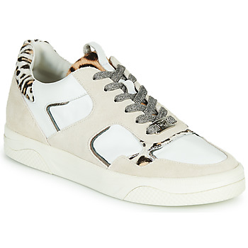 Schuhe Damen Sneaker Low Mam'Zelle ARTIX Weiss / Leopard