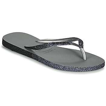 Schuhe Damen Zehensandalen Havaianas SLIM SPARKLE II Grau