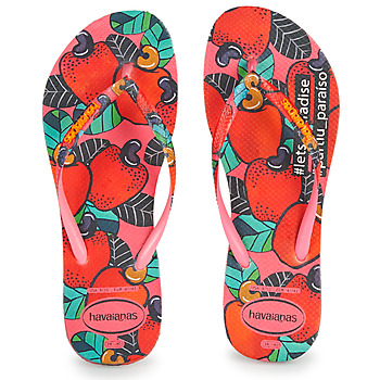 Schuhe Damen Zehensandalen Havaianas SLIM SUMMER Rosa / Rot