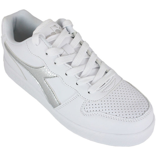 Schuhe Kinder Sneaker Diadora 101.175781 01 C0516 White/Silver Silbern
