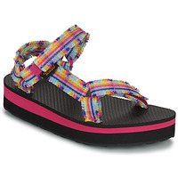 Schuhe Mädchen Sandalen / Sandaletten Teva C MIDFORM FRAY Rosa / Multicolor