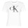 Kleidung Damen T-Shirts Calvin Klein Jeans SATIN BONDED FILLED CK TEE Weiss