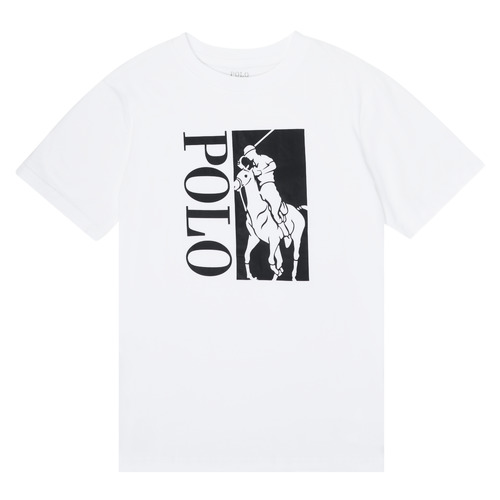 Kleidung Jungen T-Shirts Polo Ralph Lauren CROPI Weiss