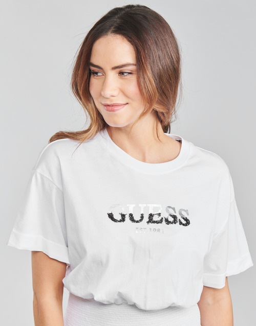 Guess SS WINIFRED CROP TOP Weiss
