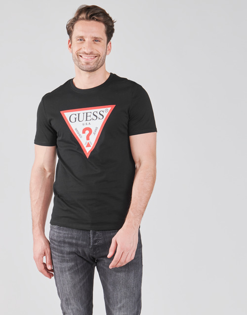 Guess CN SS ORIGINAL LOGO TEE Schwarz