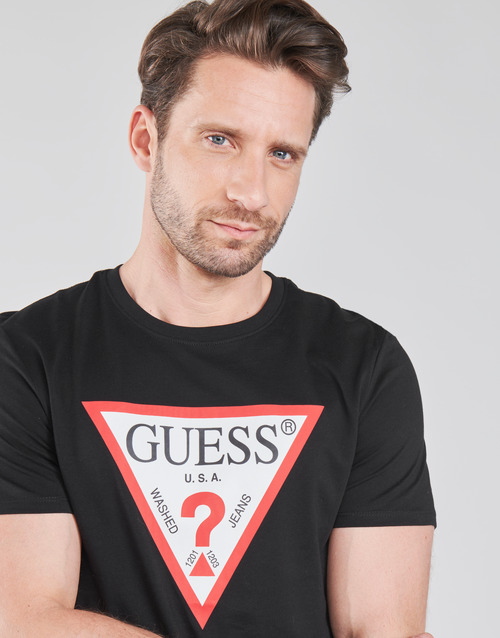 Guess CN SS ORIGINAL LOGO TEE Schwarz