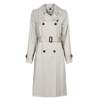 Kleidung Damen Trenchcoats Tommy Hilfiger DB LYOCELL FLUID TRENCH Beige