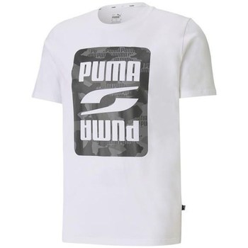 Kleidung Herren T-Shirts Puma Rebel Camo Graphic Tee Weiss