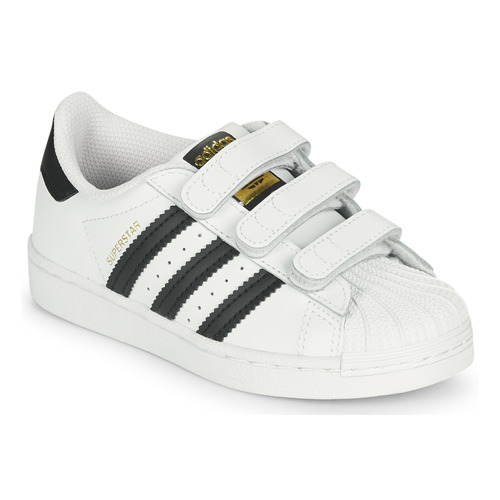 Schuhe Kinder Sneaker Low adidas Originals SUPERSTAR CF C Weiss / Schwarz