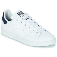Schuhe Kinder Sneaker Low adidas Originals STAN SMITH J SUSTAINABLE Weiss / Marine