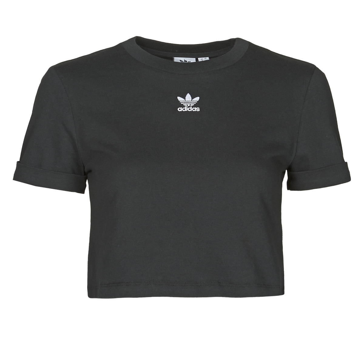 Kleidung Damen T-Shirts adidas Originals CROP TOP Schwarz