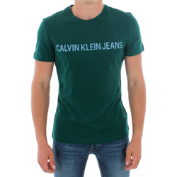 Kleidung Herren T-Shirts Calvin Klein Jeans J30J307856 383 GREEN Grün