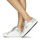 Schuhe Damen Sneaker Low Meline KUC256 Weiss / Silbern / Olive / gelb
