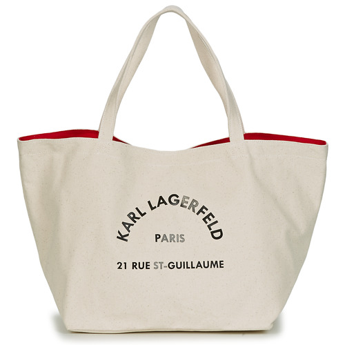Taschen Shopper / Einkaufstasche Karl Lagerfeld RUE ST GUILLAUE CANVAS TOTE Naturfarben