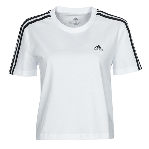 Kleidung Damen T-Shirts adidas Performance W 3S CRO T Weiss