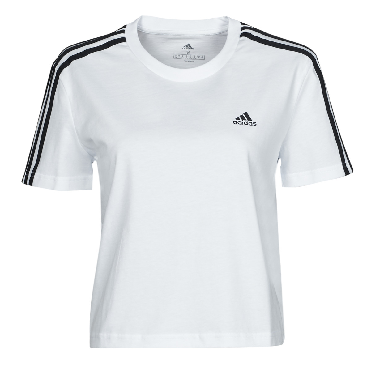 Kleidung Damen T-Shirts adidas Performance W 3S CRO T Weiss