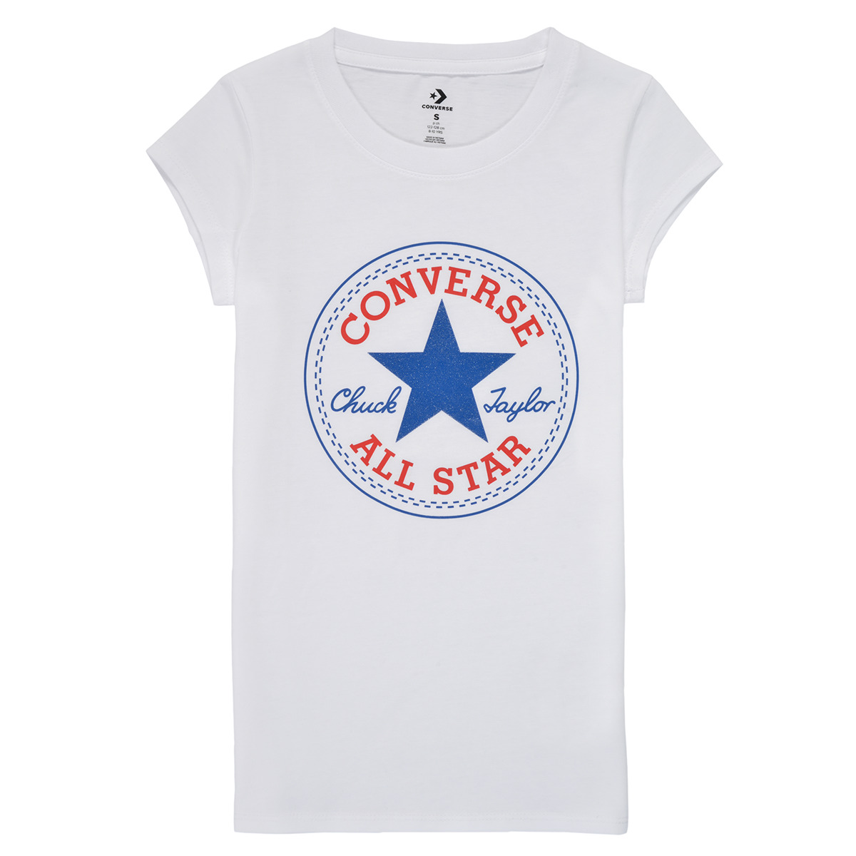 Kleidung Mädchen T-Shirts Converse TIMELESS CHUCK PATCH TEE Weiss