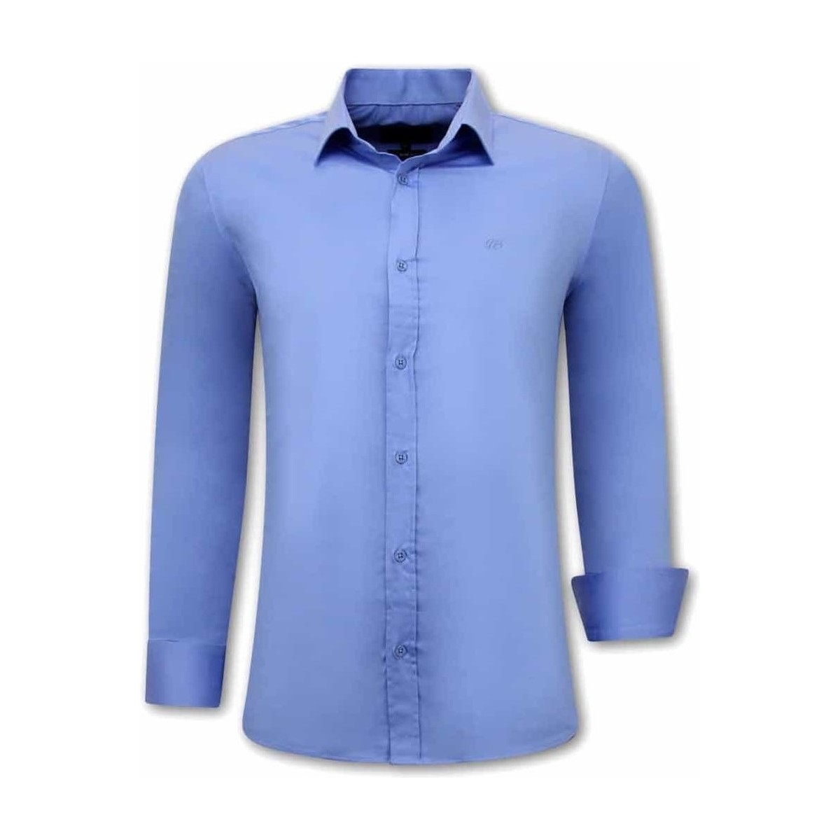Kleidung Herren Langärmelige Hemden Tony Backer Klassische Slim Blau