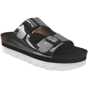 Schuhe Damen Pantoffel Plakton Bloc-sta-460010 Grau