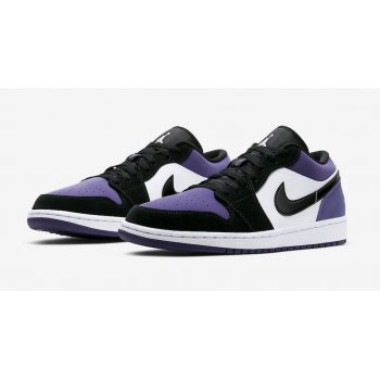 Schuhe Sneaker Low Nike Air Jordan 1 Low Court Purple  Court Purple/Black-White