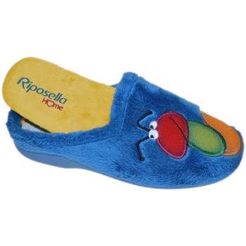 Schuhe Damen Pantoffel Riposella RIP4593avio Blau