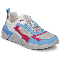 Schuhe Damen Sneaker Low Skechers BLOCK/WEST Weiss / Blau / Rosa