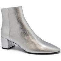 Schuhe Damen Stiefel Saint Laurent  Silbern