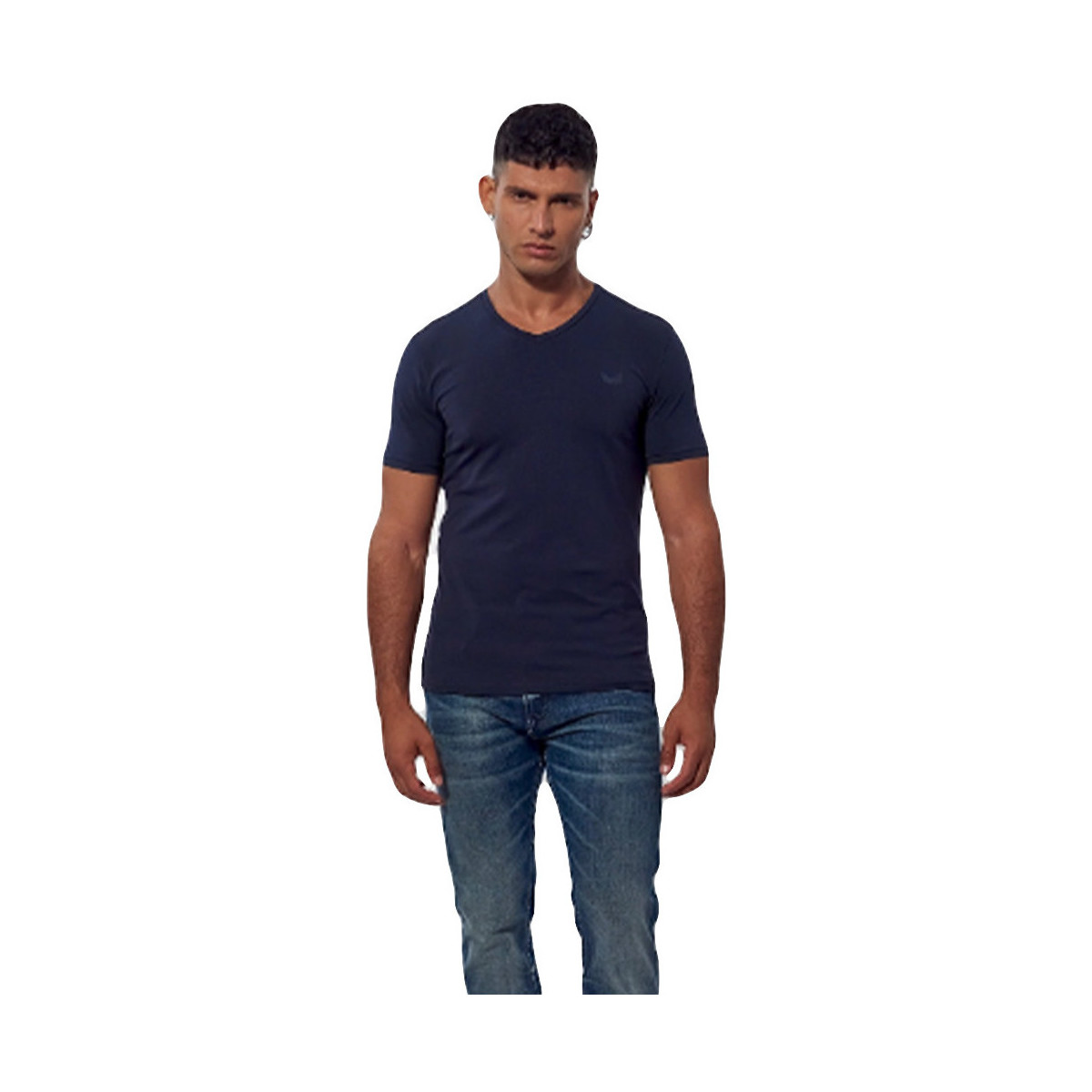 Kleidung Herren T-Shirts Kaporal Pack x2 shirts Gift navyre col v Rot