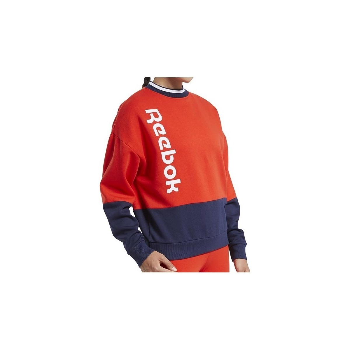 Kleidung Damen Sweatshirts Reebok Sport TE Linear Logo Crew Rot, Dunkelblau