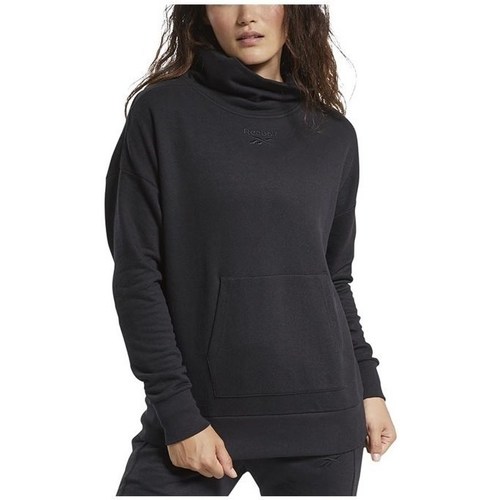 Kleidung Damen Sweatshirts Reebok Sport TE Textured Warm Coverup Schwarz