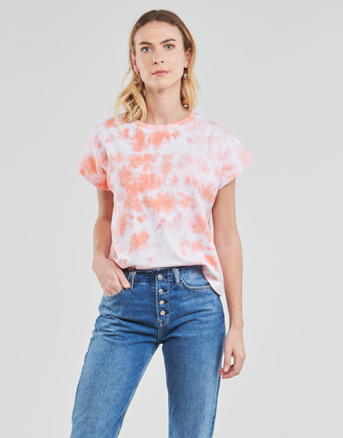 Yurban ONILA Weiss / Rose - Kleidung T-Shirts Damen 1199 