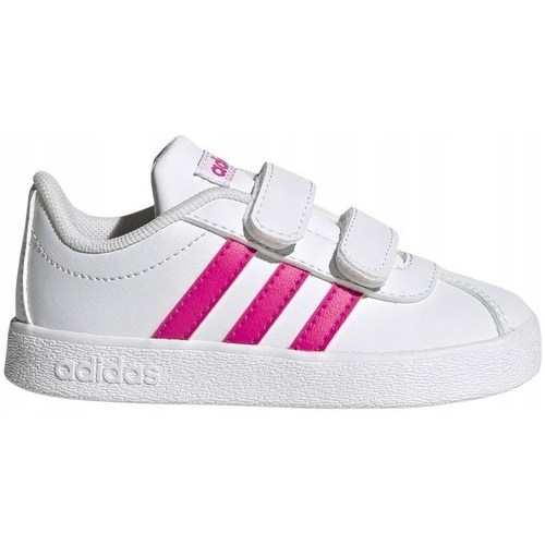 Schuhe Kinder Sneaker Low adidas Originals VL Court Rosa, Weiß