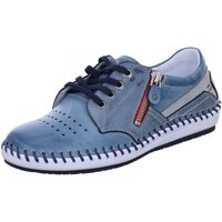 Schuhe Damen Sneaker High Krisbut Schnuerschuhe 2466-3 blau