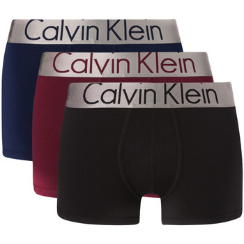 Unterwäsche Herren Boxer Calvin Klein Jeans Pack x3 trunk front logo Multicolor