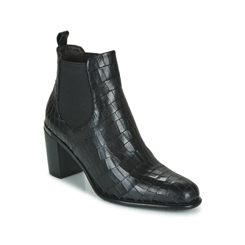 Schuhe Damen Low Boots Adige FANNY V5 CROCO NOIR Schwarz