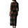 Kleidung Damen Pareo Luna Langes Strandkleid mit transparenter Spitze Malibu schwarz Schwarz