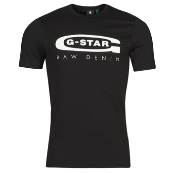 Kleidung Herren T-Shirts G-Star Raw GRAPHIC 4 SLIM Schwarz