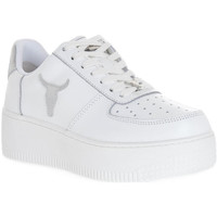 Schuhe Damen Sneaker Windsor Smith RICH BRAVE WHITE SILVER PERLISHED Bianco
