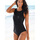 Kleidung Damen Badeanzug Lascana 1-teiliger Badeanzug Raffon noir Schwarz