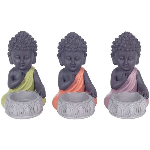 Home Statuetten und Figuren Signes Grimalt T-Licht Kindischer Buddha Set 3U Multicolor