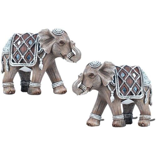 Home Statuetten und Figuren Signes Grimalt Elefant Set 2 Einheiten Multicolor