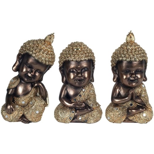 Home Statuetten und Figuren Signes Grimalt Buddhas 3 Verschiedene Goldfarben Schwarz