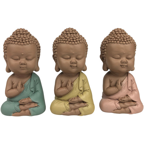 Home Statuetten und Figuren Signes Grimalt Linda Buddha Set 3 Einheiten Multicolor