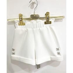 Kleidung Mädchen Shorts / Bermudas Tiffosi K504 KURZE HOSE Kind WEISS Weiss