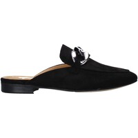Schuhe Damen Leinen-Pantoletten mit gefloch Grace Shoes 715025 Schwarz