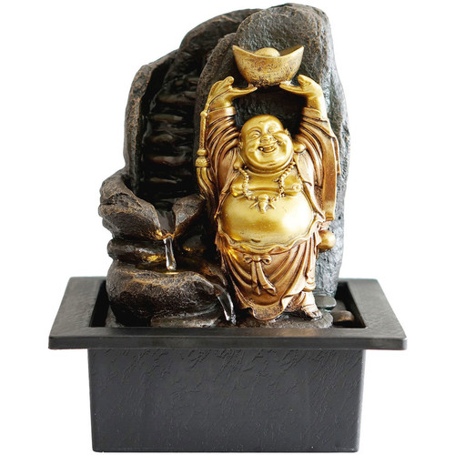Home Statuetten und Figuren Signes Grimalt Glücklicher Buddha-Brunnen Gold