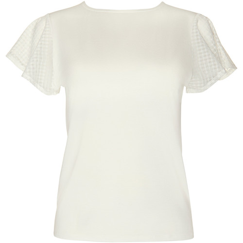Kleidung Damen Tops / Blusen Lisca Limitless  Wange Kurzarm-T-Shirt Weiss