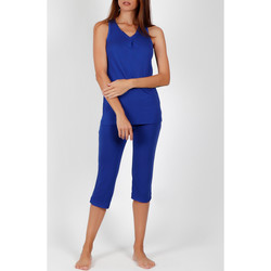 Kleidung Damen Pyjamas/ Nachthemden Admas Pyjama Hose Tanktop Loungewear Solid Colours blau Blau