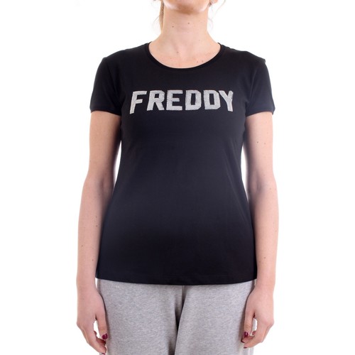Kleidung Damen T-Shirts Freddy S1WCLT1 T-Shirt/Polo Frau schwarz Schwarz