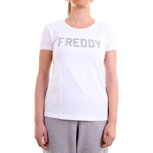 Kleidung Damen T-Shirts Freddy S1WCLT1 T-Shirt/Polo Frau Weiß Weiss